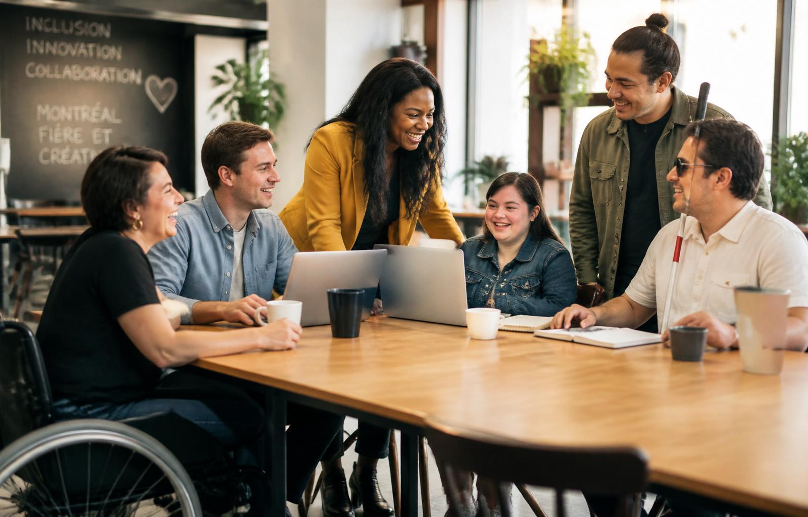 Diverse group of entrepreneurs collaborating
