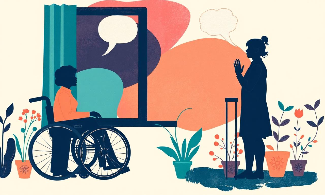 Personnes en situation de handicap variées en dialogue
